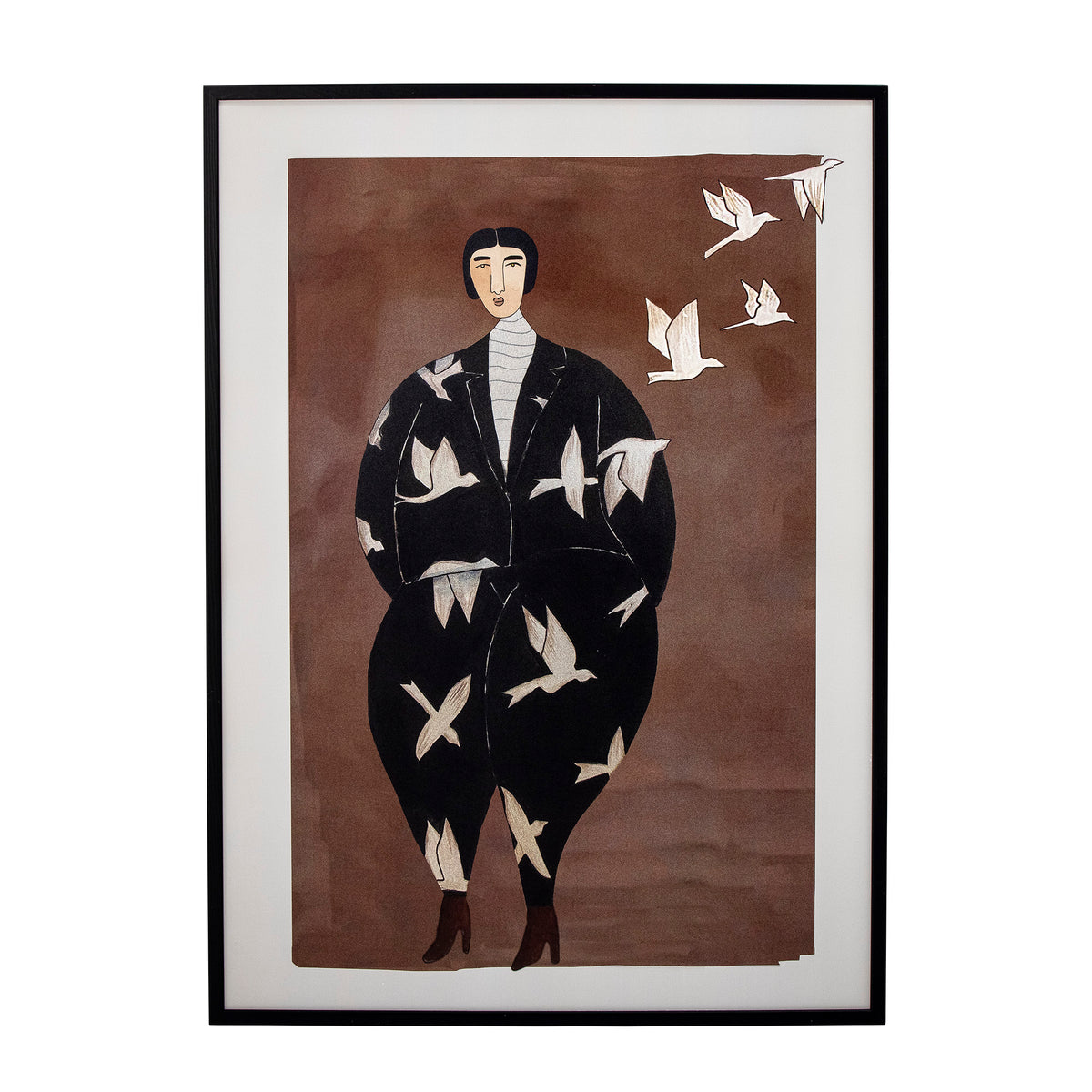 Bloomingville Bologna Poster - Zwart pijnboom