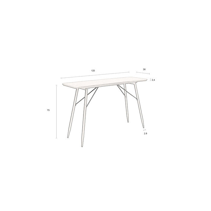 Dutchbone Roger Bureau 120x 38 cm Hout Naturel
