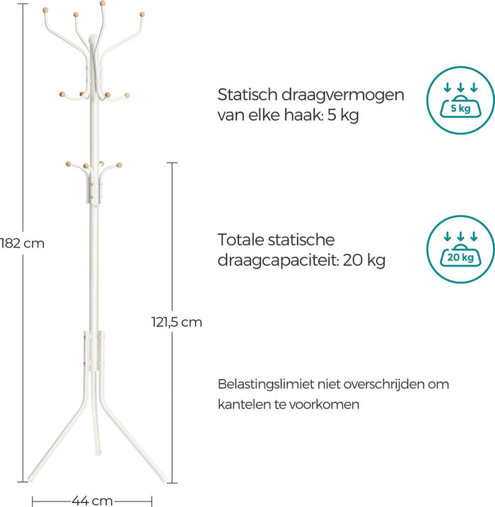 ACAZA Staande Kapstok Wit