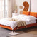 Beliani - MELLE - Tweepersoonsbed - Oranje - 140 x 200 cm - Fluweel