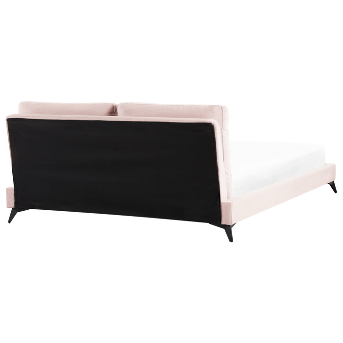 Beliani-MELLE -Tweepersoonsbed-Pastelroze-180 x 200 cm-Fluweel