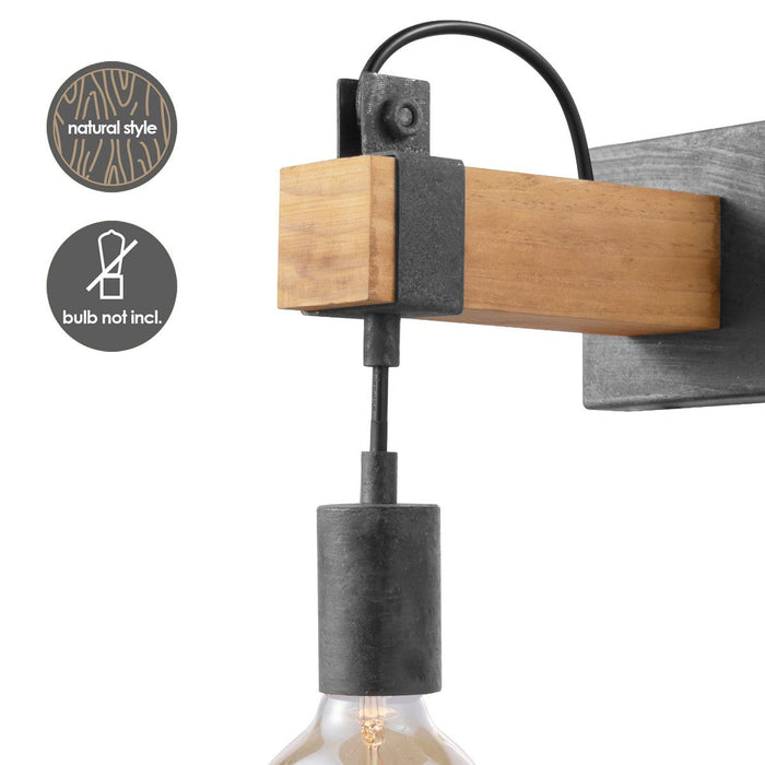 Home Sweet Home Vintage Wandlamp Denton | 10|20|23cm | antraciet E27