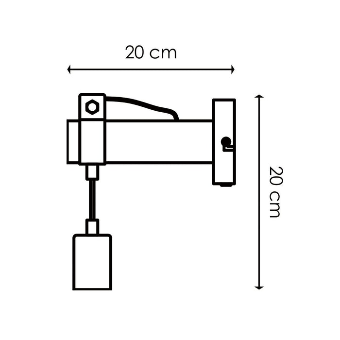 Home Sweet Home Vintage Wandlamp Denton | 10|20|23cm | antraciet E27