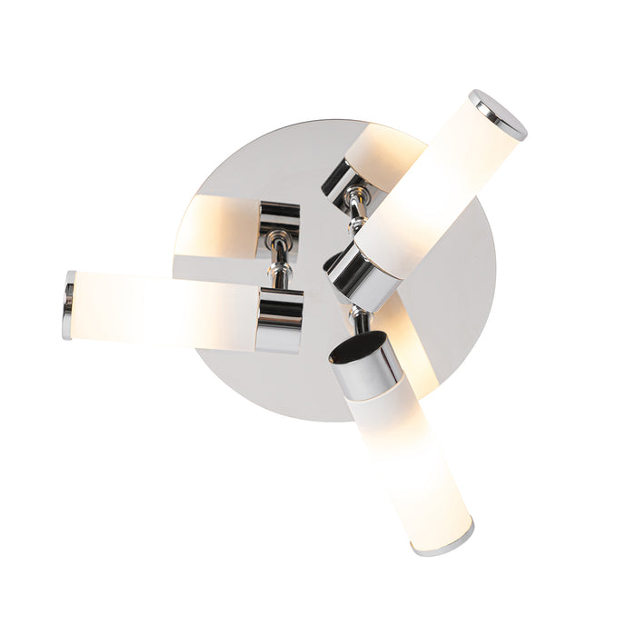 QAZQA Moderne badkamer plafondlamp chroom 3-lichts IP44 - Bath