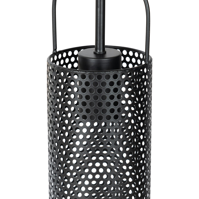 QAZQA Hanglamp zwart met smoke glas 23 cm langwerpig 3-lichts - Kevin