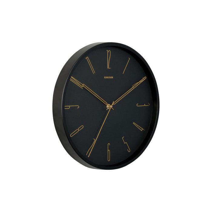 Karlsson - Wall clock Belle Numbers metal black