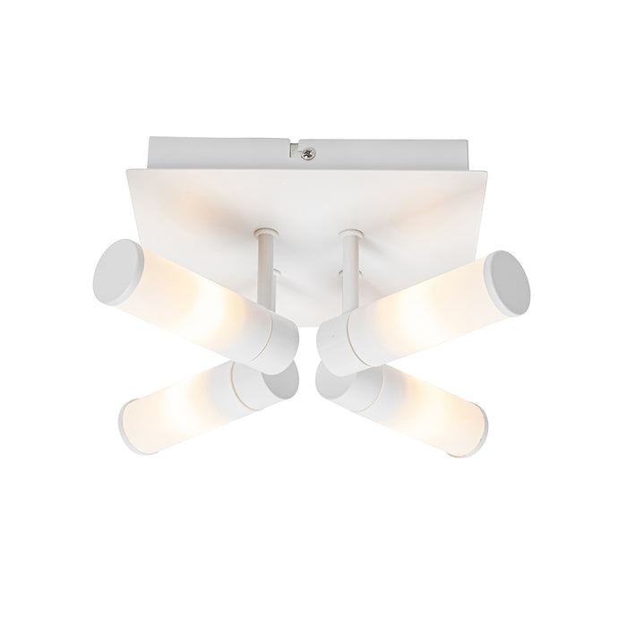 QAZQA Moderne badkamer plafondlamp wit 4-lichts IP44 - Bath