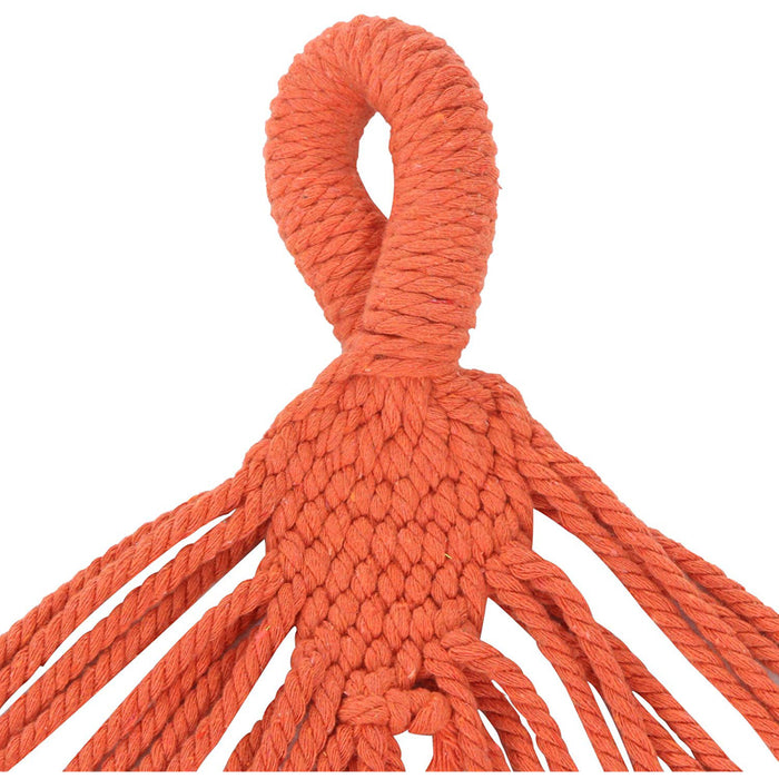 Hangmat - Hammock met 2 Kussens - 210 x 150 cm - Oranje|Groen