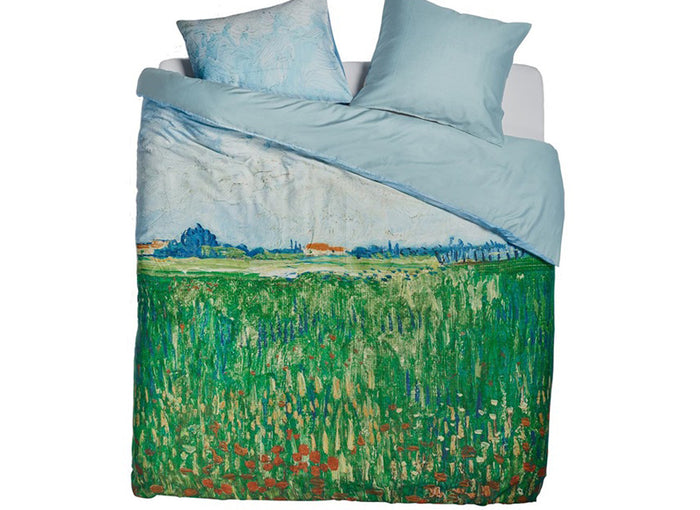 Beddinghouse x Van Gogh Museum Field Poppies overtrek 240x220 - groen