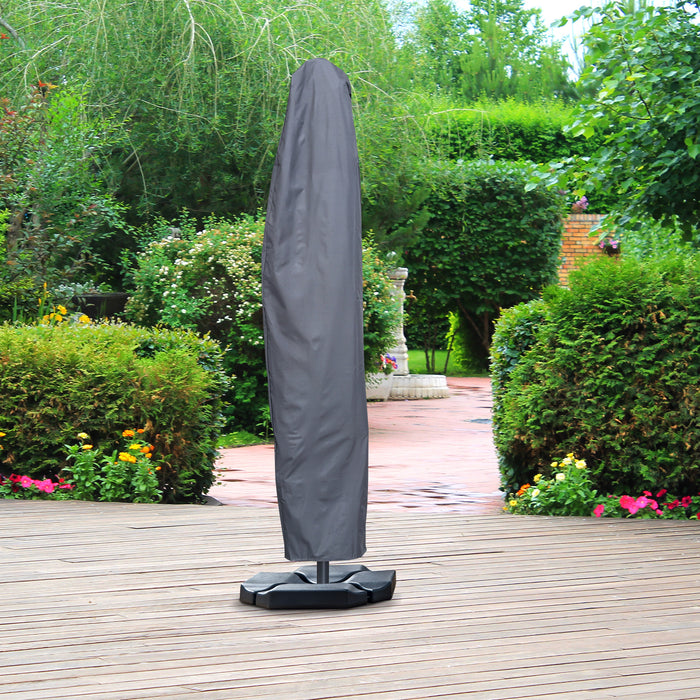 Beschermhoes voor zweefparasol - met 300 cm doorsnede - donkergrijs