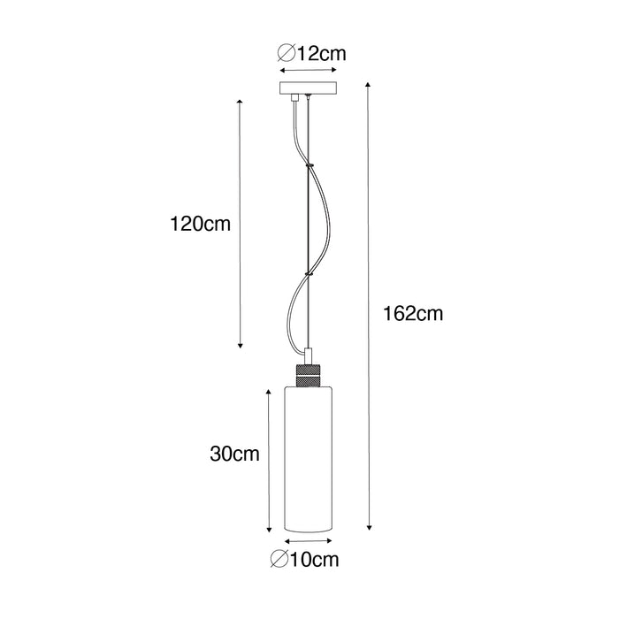 QAZQA Moderne hanglamp zwart met smoke glas - Stavelot