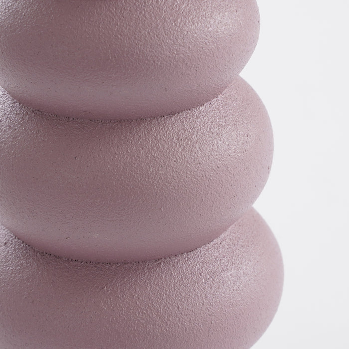 Mica Decorations Rollo Kandelaar - H18,5 x Ø6 cm - Lichtpaars