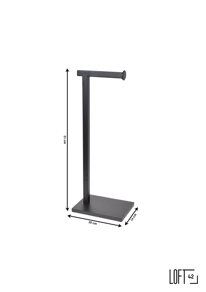 LOFT42 Riva Toiletrolhouder - Vrijstaand - Zwart