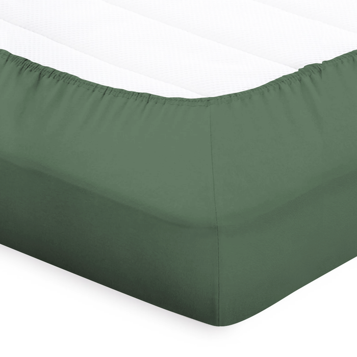 Elegance Topper Hoeslaken Katoen Perkal grenat green