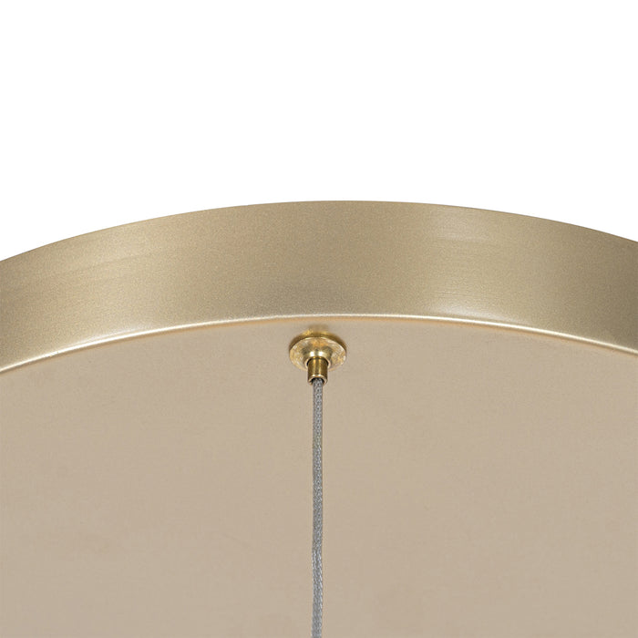 QAZQA Hanglamp messing rond incl. LED 3-staps dimbaar 3-lichts -