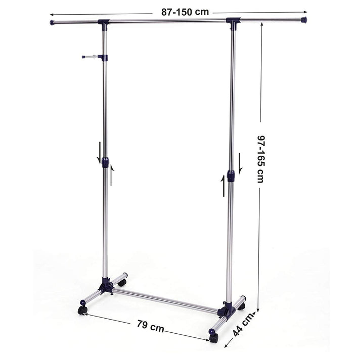 ACAZA Kledingrek Zilvergrijs