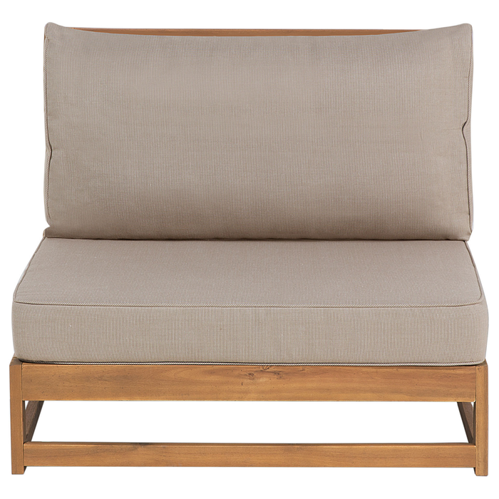 Beliani - TIMOR - Loungeset voor 4 - Taupe - FSCÂ® acaciahout