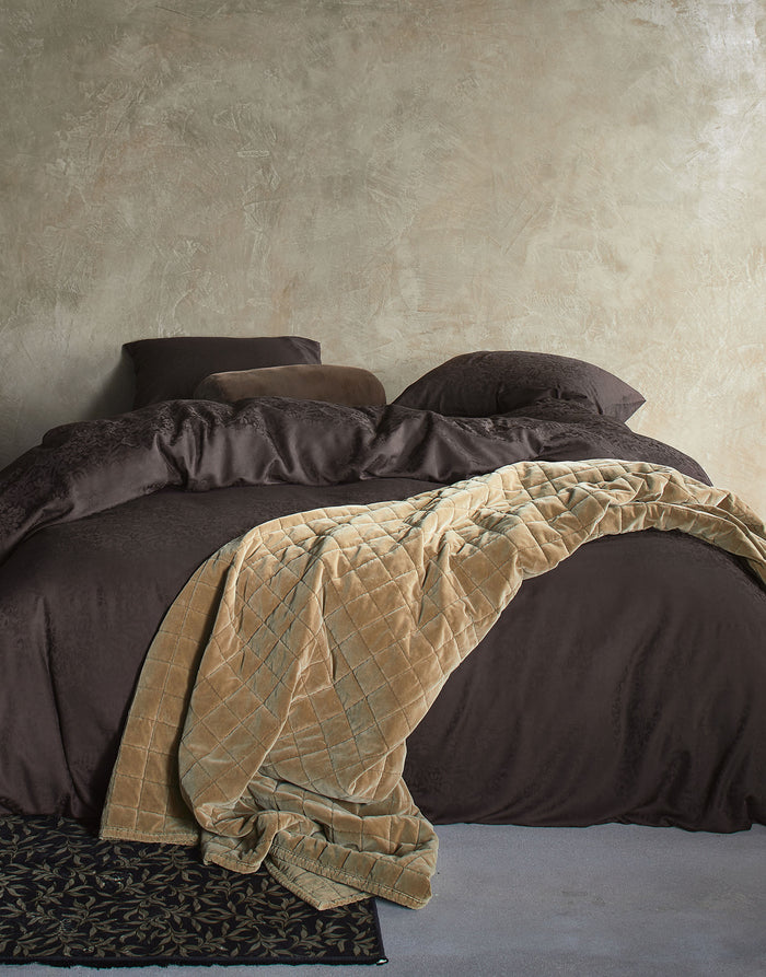 Essenza Felipa Dekbedovertrek Darkest brown 140 x 220 cm