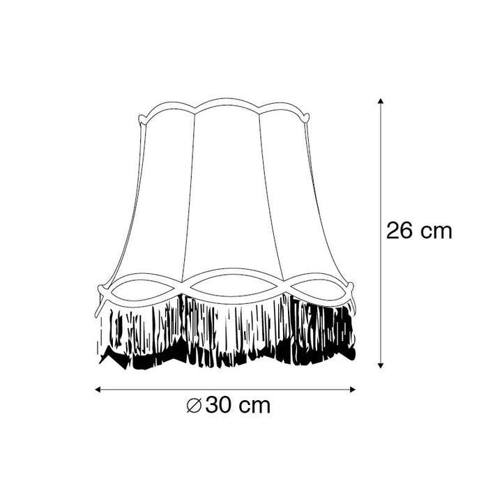 QAZQA Stoffen lampenkap crème 30 cm - Granny