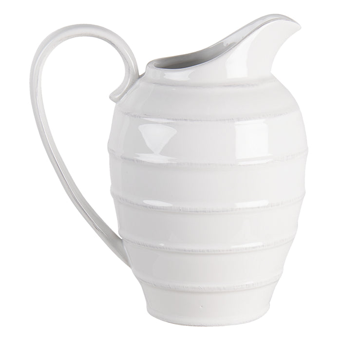 Clayre & Eef Decoratieve Schenkkan 21x15x23 cm Wit Keramiek Rond