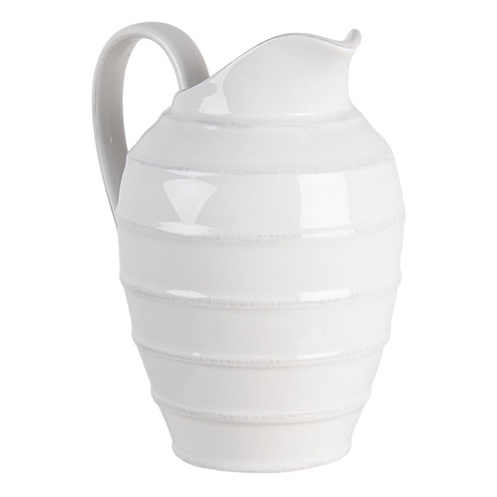 Clayre & Eef Decoratieve Schenkkan 21x15x23 cm Wit Keramiek Rond