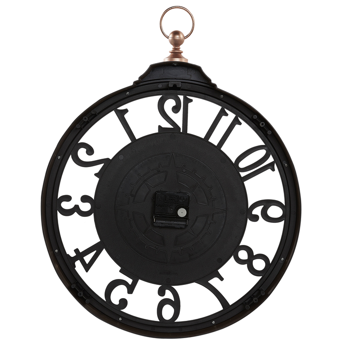 Beliani - ALLOZA - Wandklok - Zwart - Synthetisch materiaal