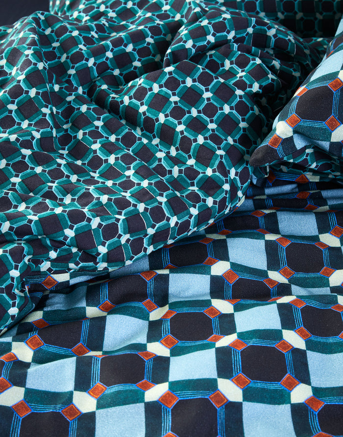 Essenza Teade Dekbedovertrek Nightblue 140 x 220 cm