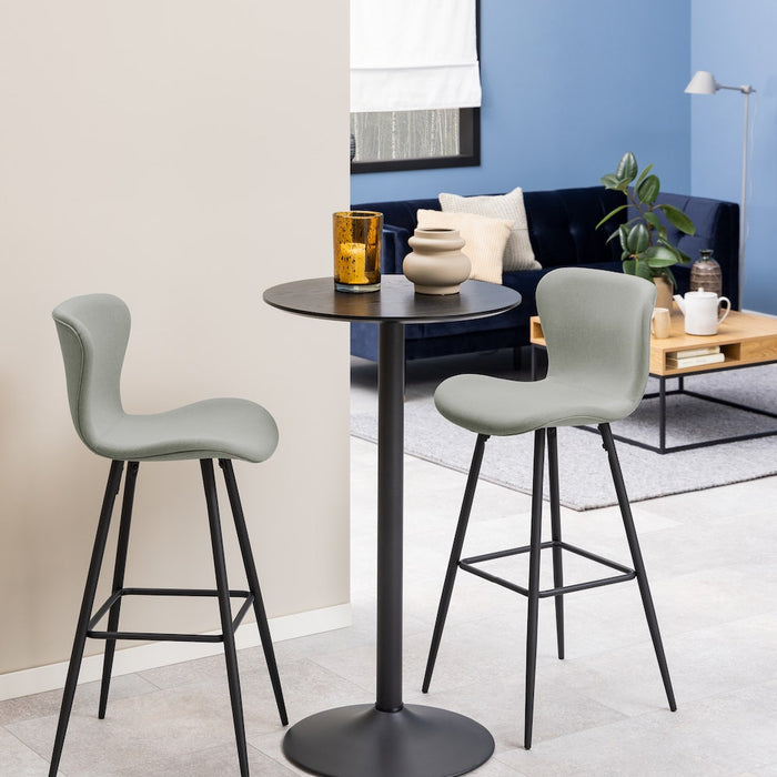 Lisomme Vino houten bartafel zwart - Ø 60 cm