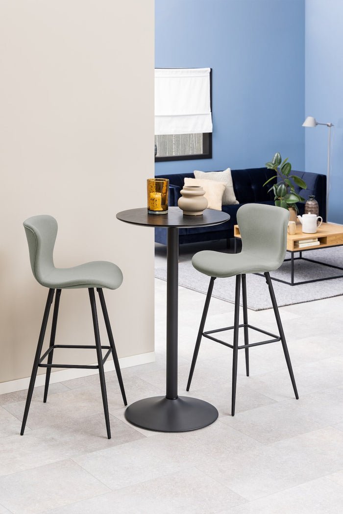 Lisomme Vino houten bartafel zwart - Ø 60 cm