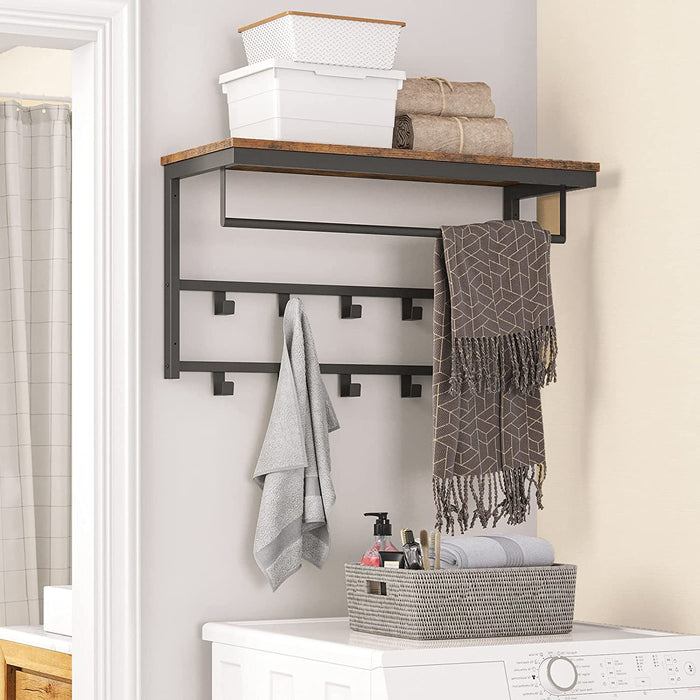 Ylumen Kapstok Wesly B 80 cm H 42 cm bruin zwart