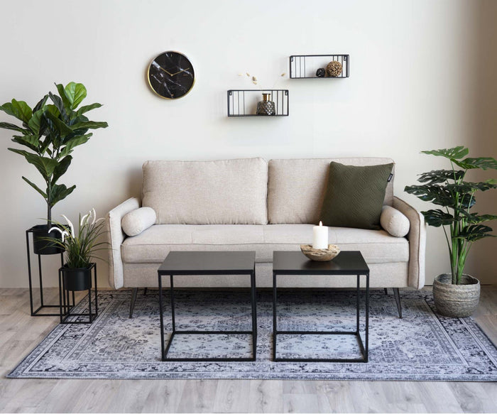 Artichok Karen Vierkante Houten Bijzettafel - Zwart