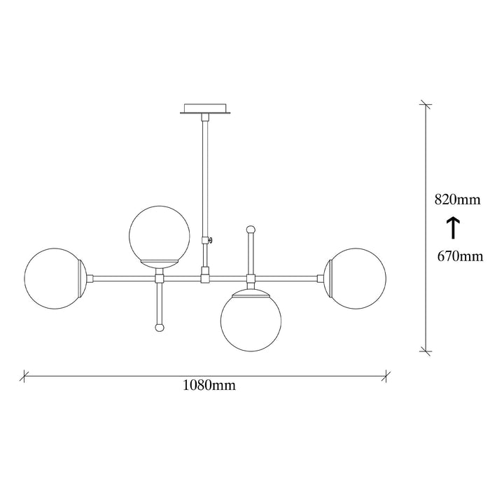 Opviq Design hanglamp eettafel Stella goud