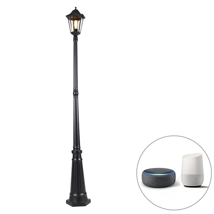QAZQA Smart buitenlantaarn zwart 200 cm IP44 incl. Wifi ST64 - Havana