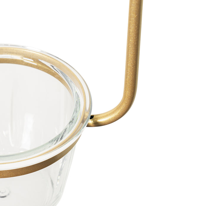 QAZQA Art deco hanglamp goud met wit glas - Isabella