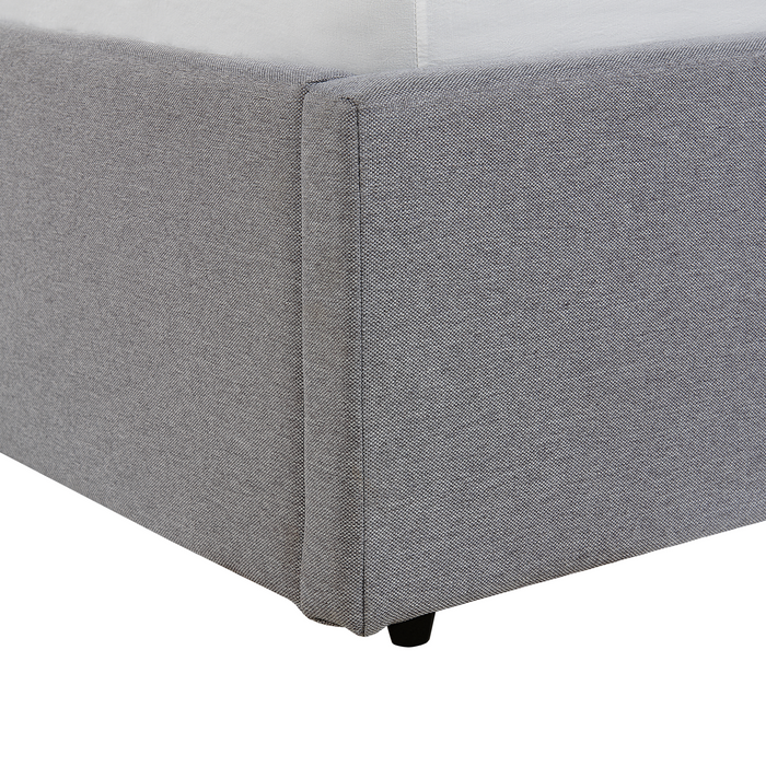 Beliani-DREUX -Bed met opbergruimte-Lichtgrijs-180 x 200 cm-Polyester