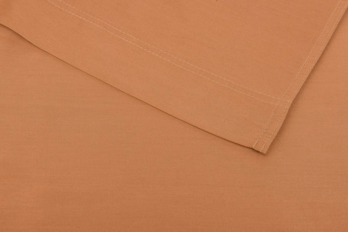 Zo home Satinado Laken Katoen Satijn - cognac brown
