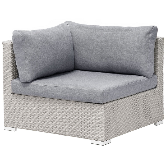 Beliani - SANO - Loungeset voor 4 - Grijs - PE rotan