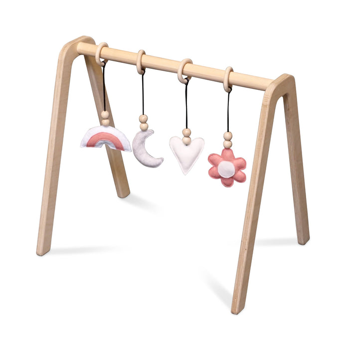 Houten babygym | Massief houten speelboog (zonder hangers) - blank