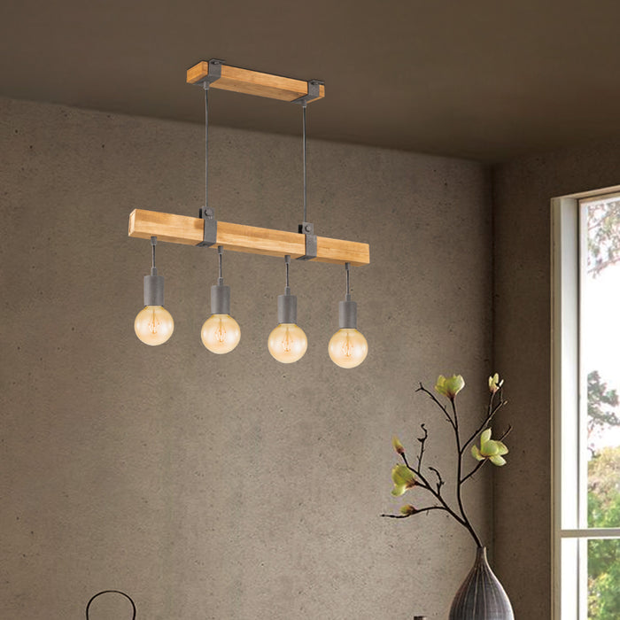 Home Sweet Home Hanglamp Denton - hout - 70x14x128cm