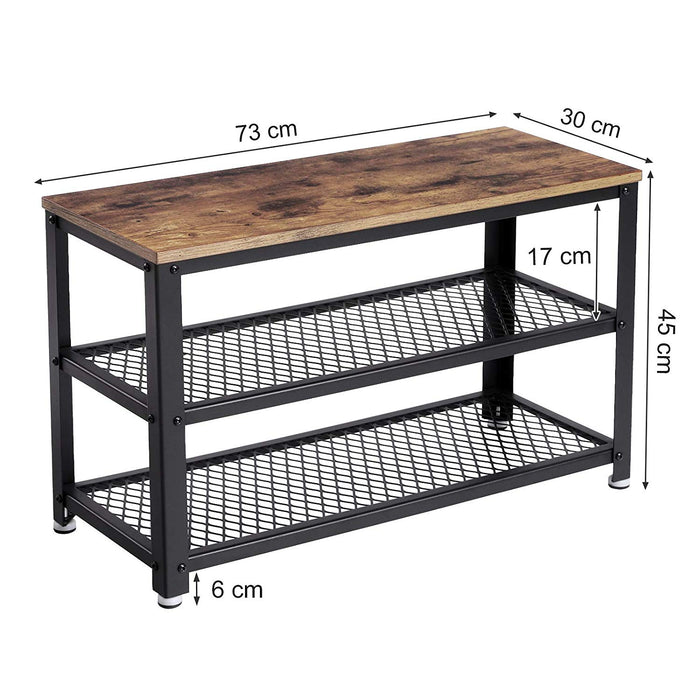 Schoenenrek - vintage - 73x45x30 cm - vintage bruin