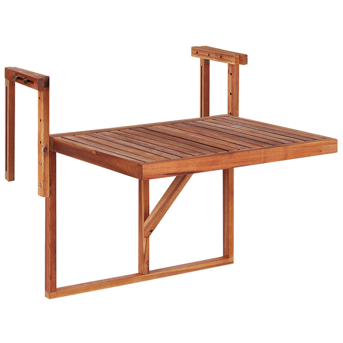 Beliani-UDINE -Tuintafel-Donkere houtkleur-69 x 70 cm-Acaciahout