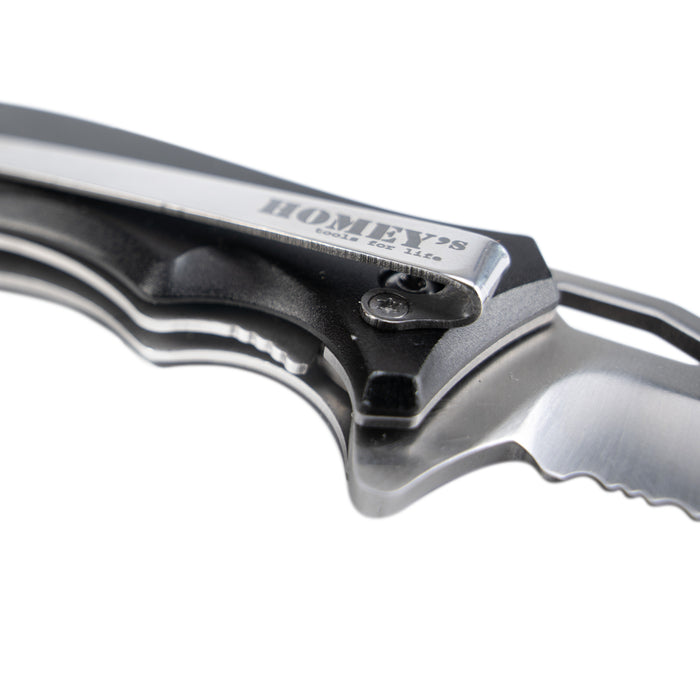 Homey's Henry zakmes - 20cm - RVS|aluminium - on the road - 4 functies