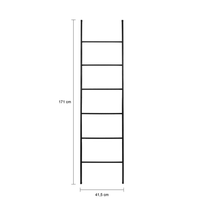 QUVIO Decoratieve ladder - 171 x 41,5 cm - Ijzer - Zwart