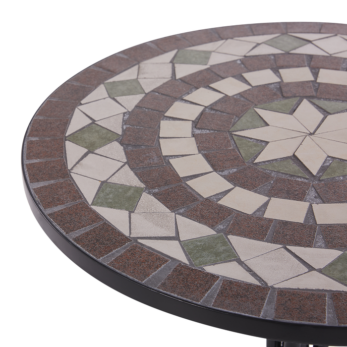 Beliani - CARIATI - Tuintafel - Zwart - 60 x 60 cm - IJzer
