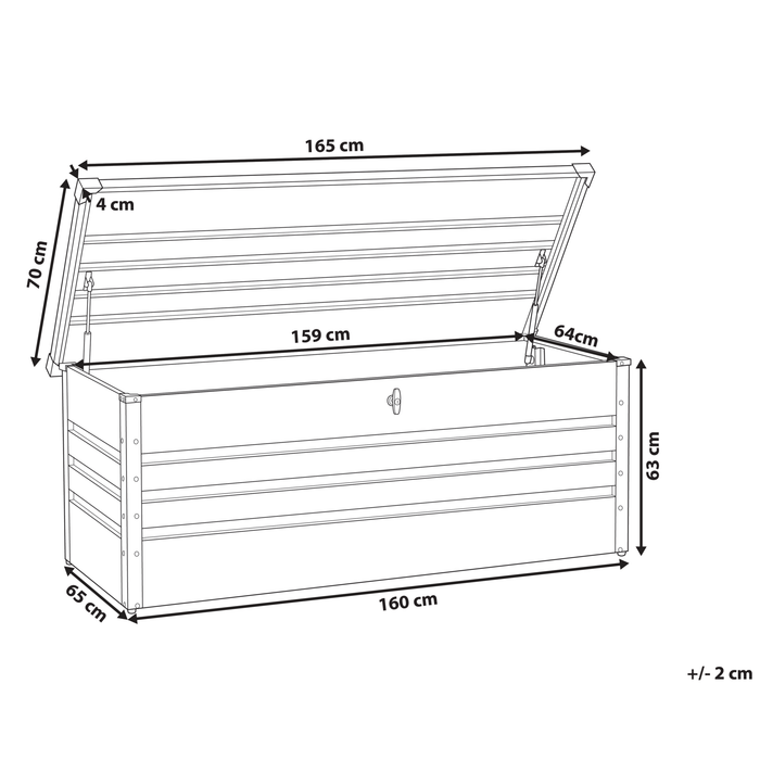 Beliani - CEBROSA L - Kussenbox - Groen - Staal