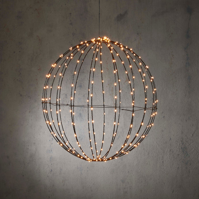 Luca Lighting Kerstverlichting Bal met Warm Witte LED - Ø50 cm - Zwart