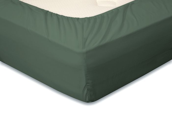 Elegance Hoeslaken Katoen Perkal 35cm Hoekhoogte grenat green