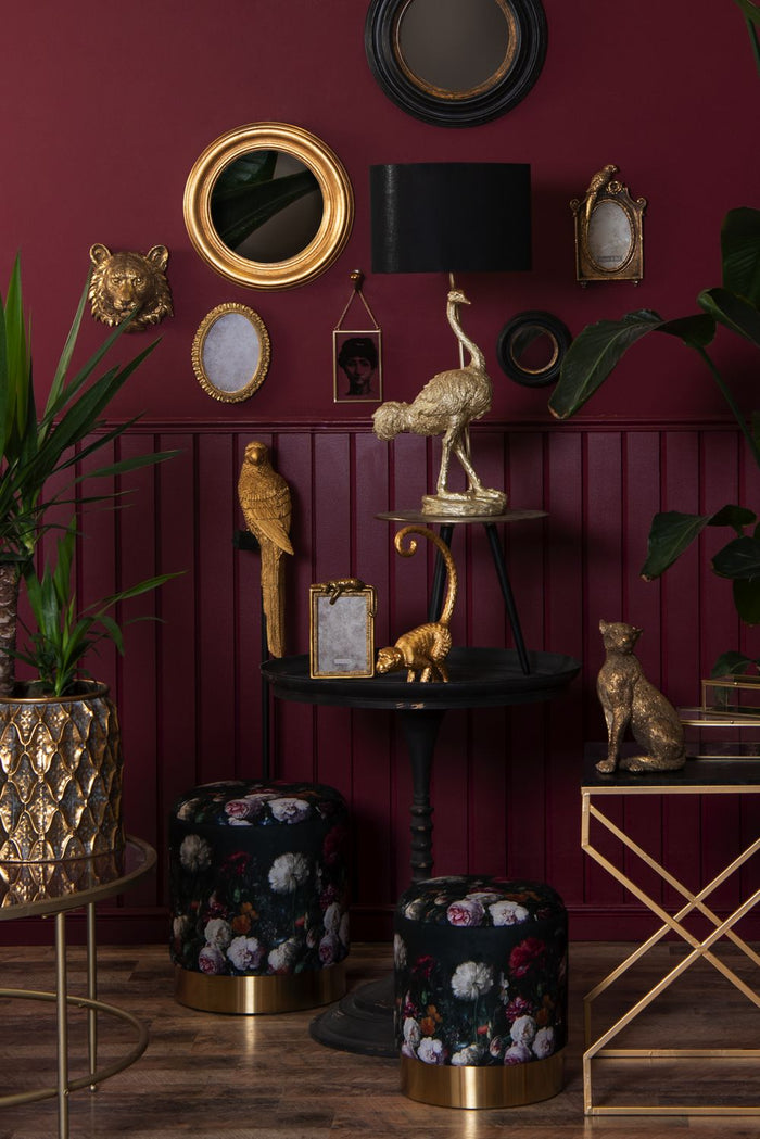 Clayre & Eef Fotolijst 10x15 cm Goudkleurig Kunststof Papegaai