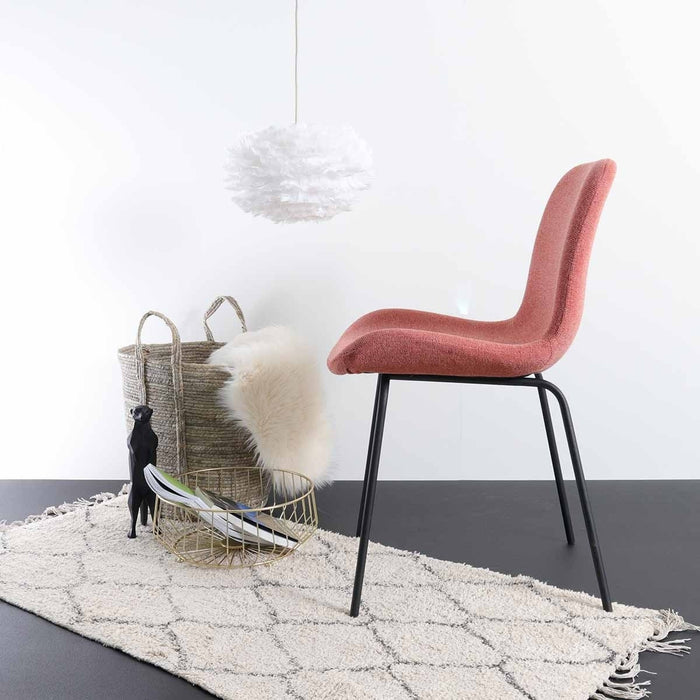Nolon Nora eetkamerstoel terracotta rood - zwart onderstel