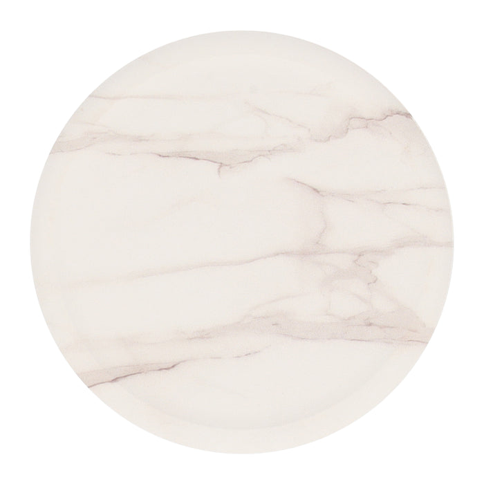 QUVIO Onderzetter set van 6 met houder - Marmer look - Wit